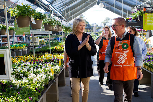 Here I am touring The Home Depot’s Garden Center with Marty Howard and Eileen Claar before going in to greet customers.