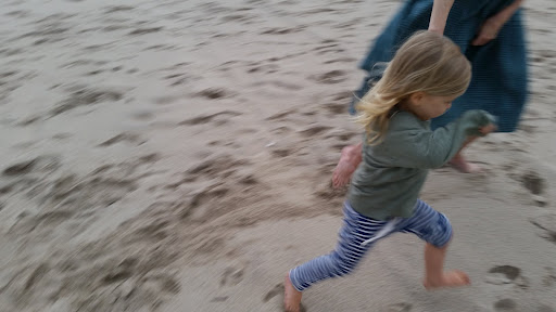 So we decided to run down the shore to see if indeed the surfers were taking advantage of the waves.