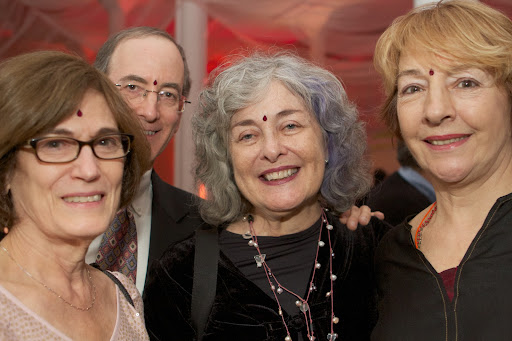 Sr. Iyengar teacher, Sue Salaniuk, celebrated children's book illustrator, Paul Zelinsky and his wife (and breast cancer survivor) Deborah Hallen and Sr. Iyengar teacher and author of The Women's Yoga Book, Bobby Clennell. Deborah is taking and enjoying the Breast Cancer Survivor class at the Yoga Institute of New York.