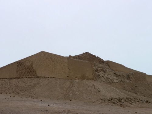 This is the main temple, called Temple of the Sun. Before years of damage, it was once bright red. Small chunks of original paint can still be found. A view from the opposite side includes the ocean and Penguin Island.