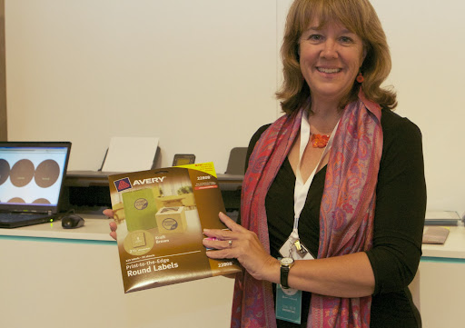 Brenda Dillon, Avery Group Mgr, Software & Web Alliances, walked me through the very easy steps to printing on their great labels.