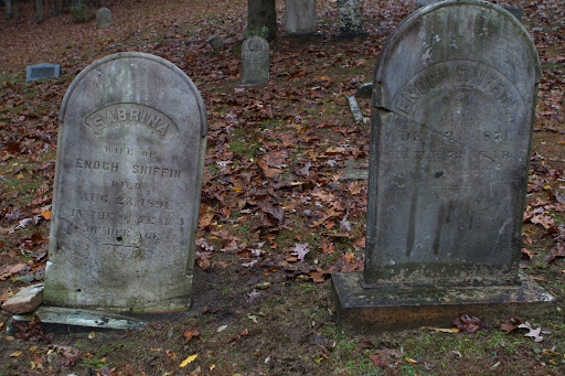 Sabrina, the wife of Enoch Sniffin, outlived her husband by 20 years, dying in 1891 in the 91 year of her age. Sabrina's headstone, like Enoch's, has been broken and repaired and also needs a new base.