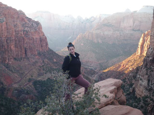 Molly Bloom - And here I am doing the hiking pose while checking out the sunset on Christmas Day in Zion National Park.