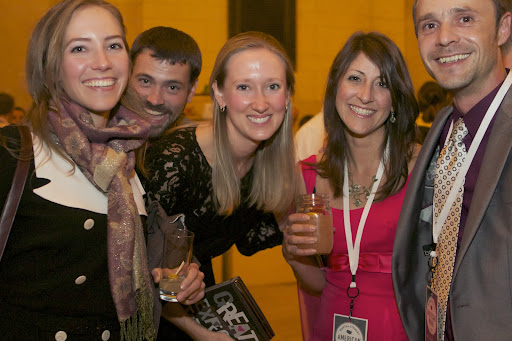 Courtney Anderson (center) from our digital team, with Alisa Toninato, Andrew McManigal, Brian Howell and guest.