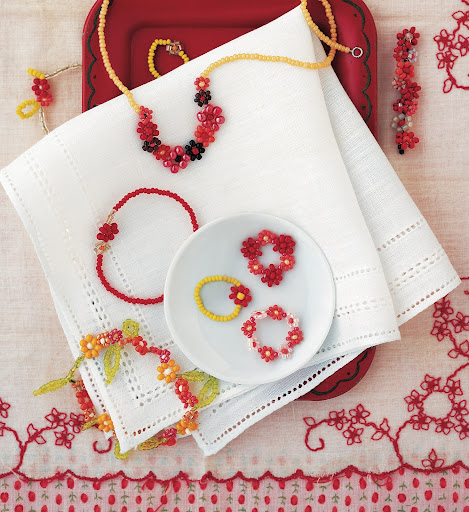 Beaded Jewelry: Sweet daisy chains, made into necklaces, bracelets, and rings from dainty seed beads, provide a wonderful activity for slumber parties.