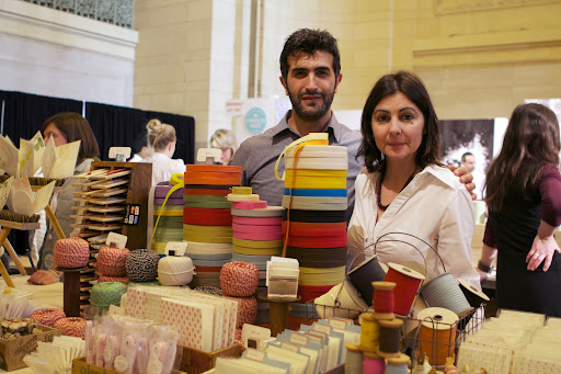 Angela Liguori and her husband, Mohamed from Studio Carta, a bookbinding and bookmaking concern in Brookline, MA - http://angelaliguori.com/