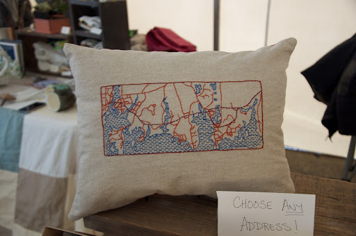 Specify a location, and you'll receive a custom template with instructions in your kit! If you don't have the skills or time, she can also stitch a custom map for you! A perfect unique wedding gift!