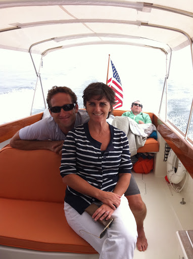 Ian and Ellen enjoyed being on the boat.