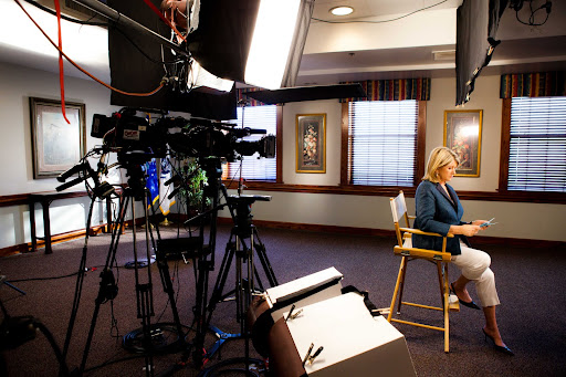 Some quiet time before interviewing Michele Obama and Jill Biden