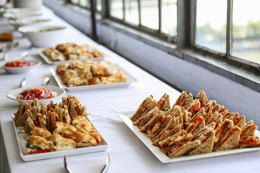 For lunch we served a savory panini assortment: Caprese, Prosciutto, and Pollo Club. We also offered an arugula salad and a farro salad, all from our favorite Sullivan Street Bakery.