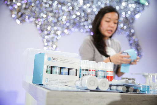Tracy Chou, designer for Martha Stewart Crafts, demonstrated how to paint on glass with our glass silk screen. http://www.plaidonline.com/martha-stewart-crafts-glass-silkscreen-calligraphy/170/33246/product.htm