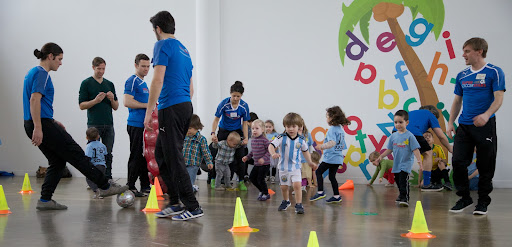 Super Soccer Stars teach kids soccer skills, and sportsmanship, through several different programs - classes, camps, and for birthday parties like ours. You can plan your party in one of their indoor spaces, or they can come to you.