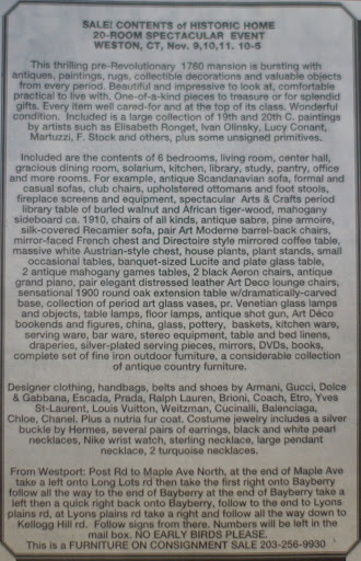 To advertise the sale, Jim placed a large ad in the newspapers.