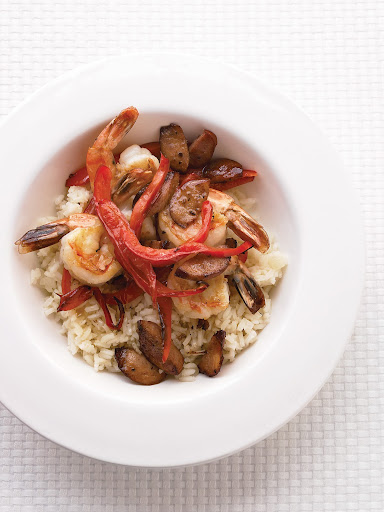 Sauteed Cajun Shrimp - Another flavor boost comes from cooking the rice in chicken broth instead of water.