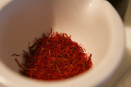 Saffron risotto requires a good amount of vibrant saffron threads.
