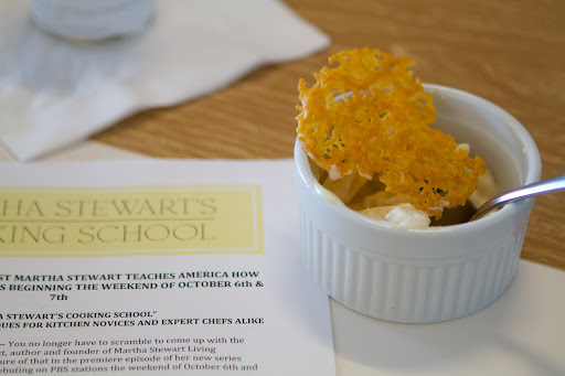 The mac & cheese was spooned into little ramekins and each one topped with a Parmesan frico crisp for all the guests to sample.
