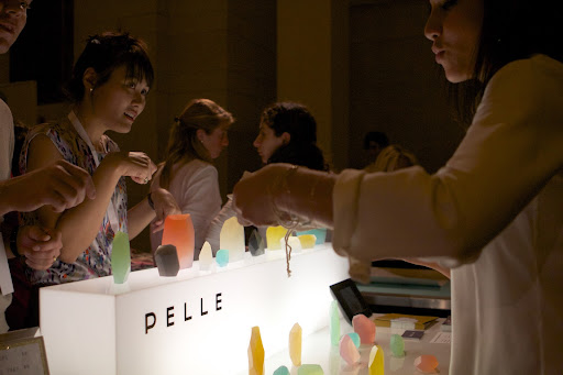 Jean and Oliver Pelle of Pelle Designs displayed their hand cut glycerine soaps. http://pelledesigns.com/