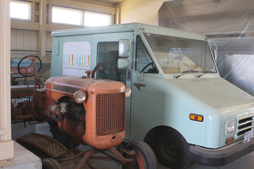 Lesser used pieces of equipment are parked in the side bay. Do you remember the old Martha by Mail truck?