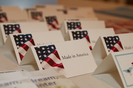 Avery, one of the sponsors of the American Made Awards, also had a wide variety of easy to print stationery on hand, like these place cards.