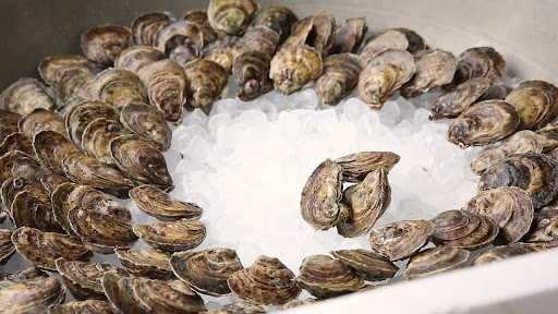 Nearby, 150 oysters were arranged over ice in another giant bowl. They were served with a red wine mignonette and freshly grated horseradish. The oysters were from Norm Bloom & Son Oysters & Clams in Norwalk CT from Copps Island, right off of Westport, CT. http://www.normbloomandson.net/