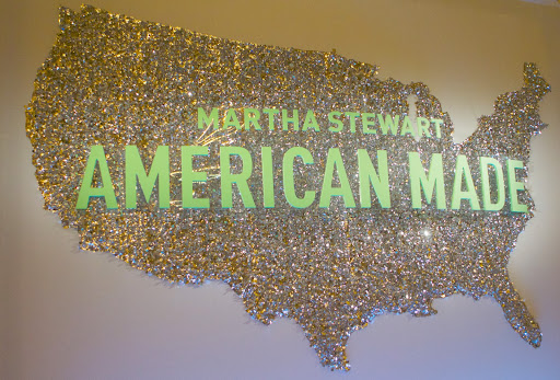 At the American Made Awards, we created a glittering silver Mylar rendering of the United States, which was the backdrop for our stage.