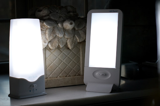 I love these Happy Lights by Verilux. They can beat the winter blues and the effects of seasonal change. They improve mood, energy, focus, and productivity.
