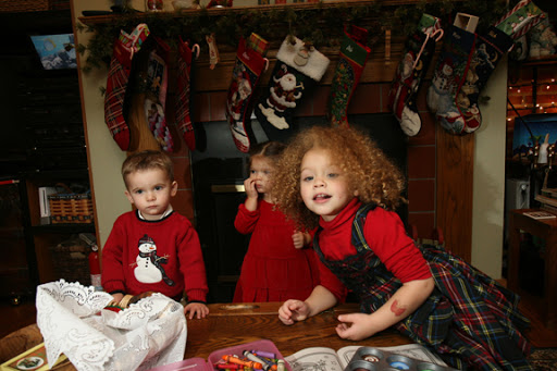 Nerissa Ritchie - My daughter, Isla, coloring with her cousins, Luke and Maya