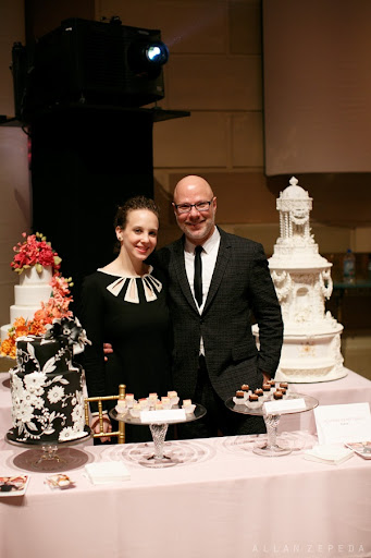 Ron Ben Israel served cake at his lovely table. http://www.weddingcakes.com Photo credit: Allan Zepeda http://allanzepeda.com/blog/