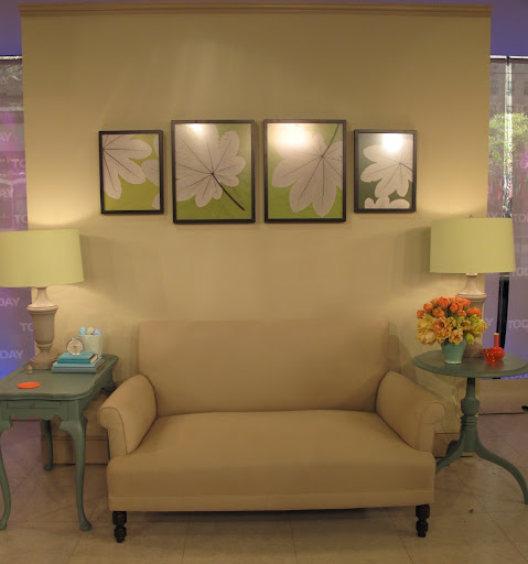 On the set of the Today Show, I demonstrated easy ways of how to incorporate color into a room.