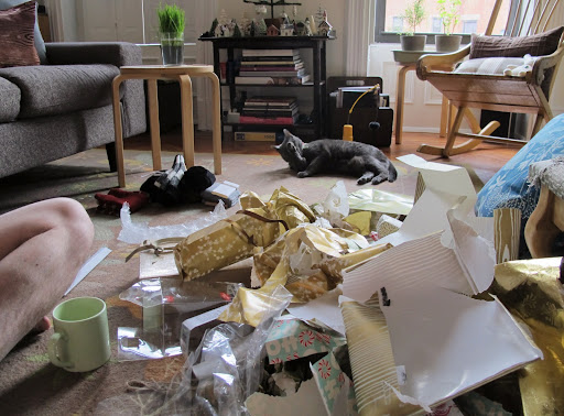 Hosanna Houser - The unwrapping aftermath of Christmas morning