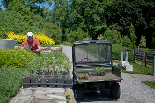 Ryan spent part of yesterday morning planting the herb garden on the terrace. Over the winter, he sprouted sage, thyme, chives, basil, and more.