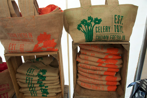 They are made with biodegradable burlap on the outside.