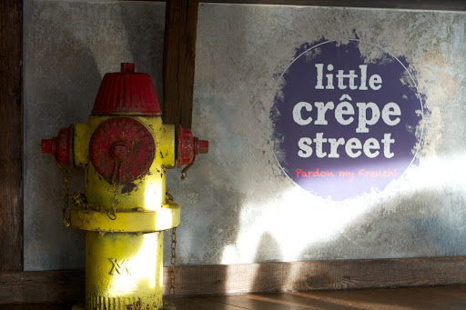 In keeping with the outdoor theme, Bonnie brought in things one would find along a street, like this fire hydrant.