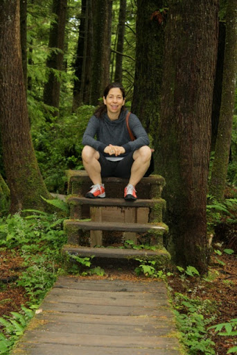 Here I am, taking a break on the trail.