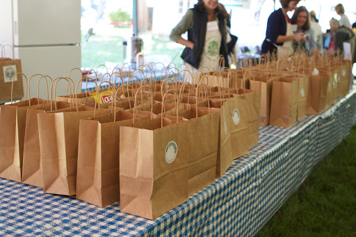 Sandwiches in the lunch bag were watercress and Boursin on quinoa bread and turkey with honey mustard and mesclun.
