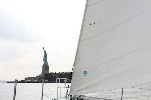 The race took us from the North Cove Marina, past the Statue of Liberty, and around Governors Island.