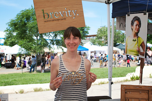Anna Corpron, owner of Brevity Jewelry, specializes in highly customized jewelry. Her customers are invited to bring their own designs, such as their own printed signatures, and she will make it into a necklace. Her website is: http://www.brevityjewelry.com