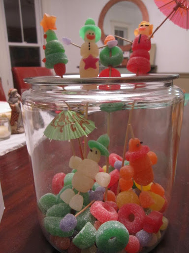 Stephanie Goodell made gumdrop lollipops, which were featured in my December Living magazine.