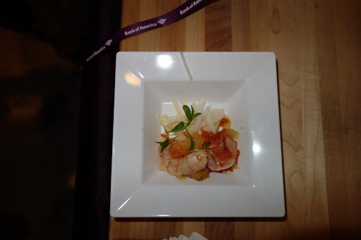 Chef Michael served the crowd a wonderful dish of Gulf shrimp.