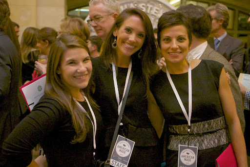 The Susan Magrino Agency PR team - Sonia Lessuck (left), Brent Price and Leigh Ann Ambrosi (right)