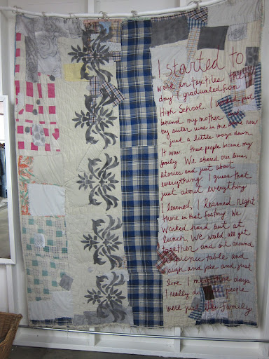 Natalie’s love of the living arts inspired her to collect story quilts, and several are displayed on the walls of the studio.
