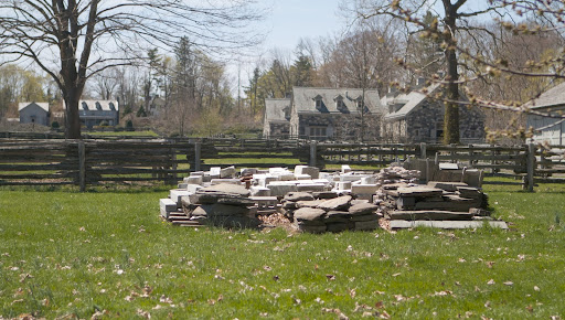 I pointed out the stoneyard, where all the spare stone used on the farm is kept. If someone calls me and asks if I want a stone foundation, I tell them