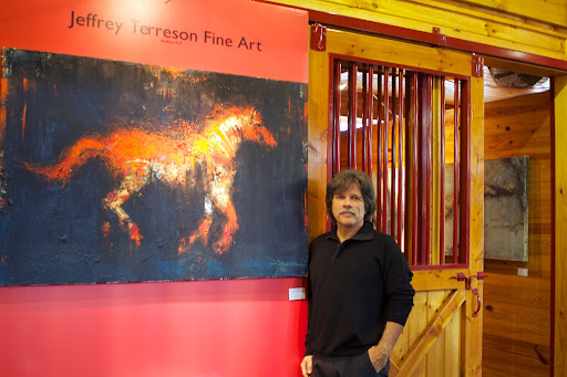 Jeffrey Terreson was displaying some of his equestrian paintings. http://www.jterreson.com