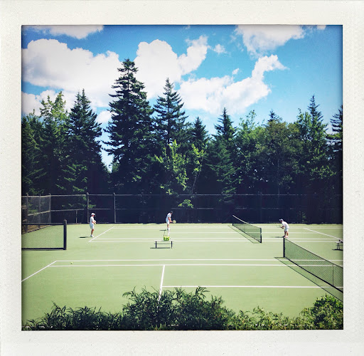 I love this photo of my tennis courts. It reminds me so much of the photos of Slim Aarons, a photographer noted as a chronicler of
