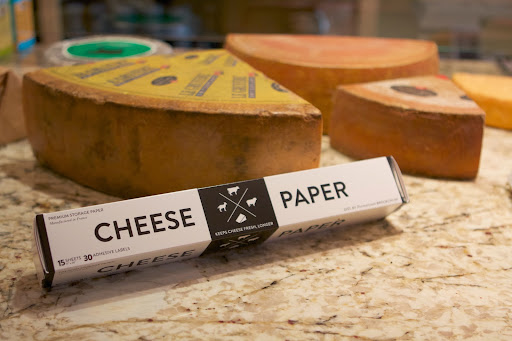 This cheese paper is manufactured in France and designed specifically to wrap and store cheese. It allows cheese to breathe and at the same time, keeps it from drying out.