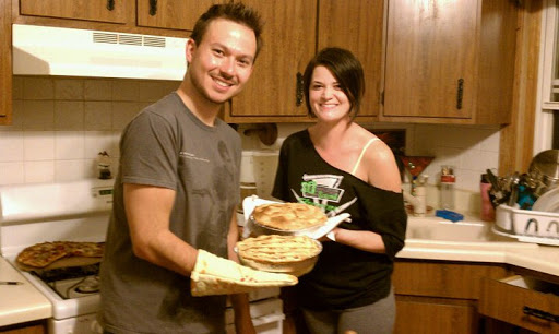 Nick Aleck and Jenna Hickok from Chicago, IL baked apple pies using recipes from my website for their Christmas party.