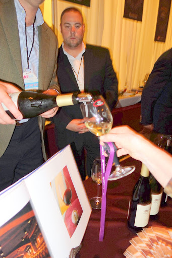 I held out my glass until he acquiesced. I had a small taste and it was quite good.