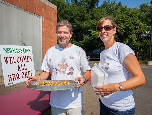 Gregg and Ruta walked the Chef’s Choice entry, smoked oysters with crab meat stuffing, up the hill to the judge’s tent.