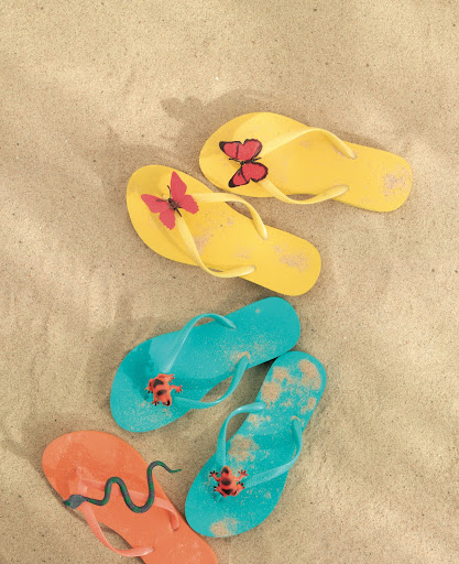 Flip Flops: A quick and fun summer project, embellished flip-flops dress up even the most plain-Jane rubber sandals.