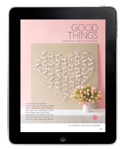 One thing we love about using the iPad is how it brings ideas to life. This Good Thing heart and arrow escort card display comes alive with one touch on the iPad, which means following our crafting instructions is a no-brainer.